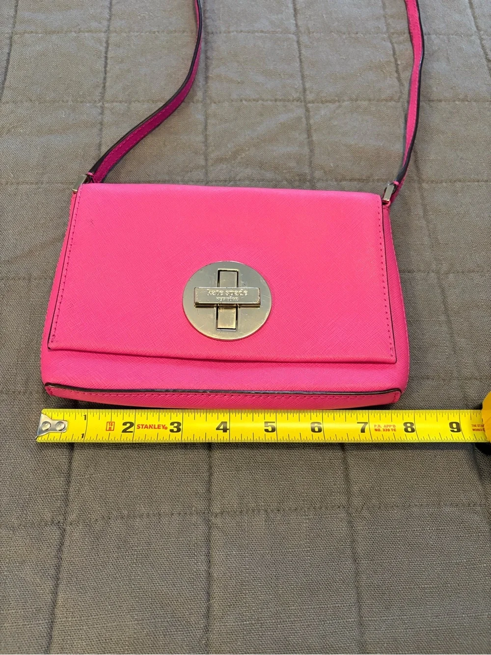 Kate Spade Newbury Lane Sally Turn Lock  leather Crossbody Bag